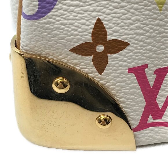 Authentic Louis Vuitton Multicolor Speedy 30 Monogram Sac Hand Bag White Gold - Picture 5 of 11